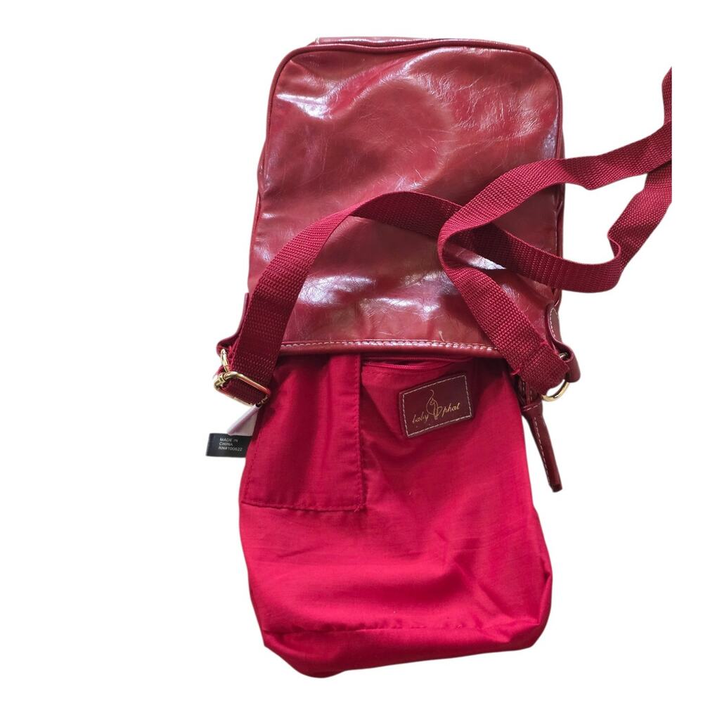 Vintage Baby Phat Red Mini Faux Leather Crossbody Purse Y2K Bag - Picture 4 of 11